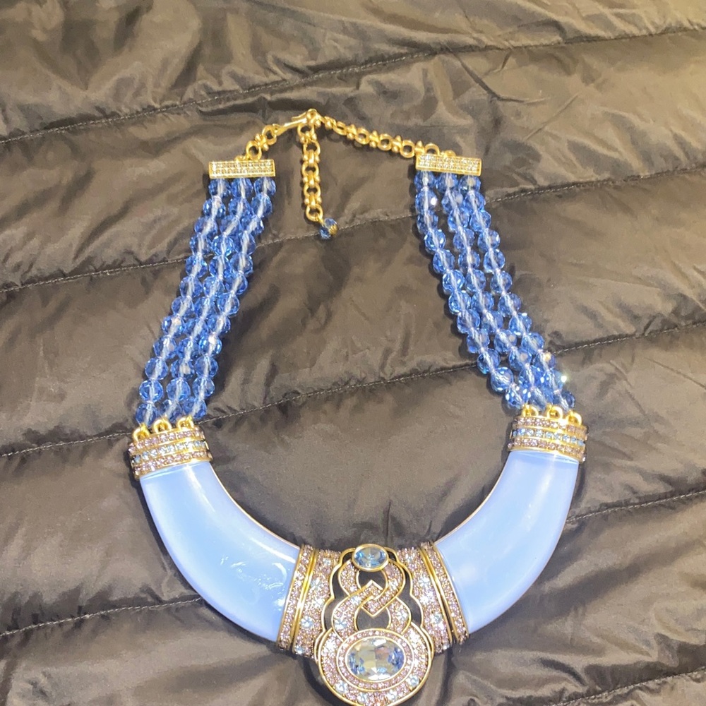 Heidi Daus Elegant Blue and Gold Necklace - Picture 4 of 16